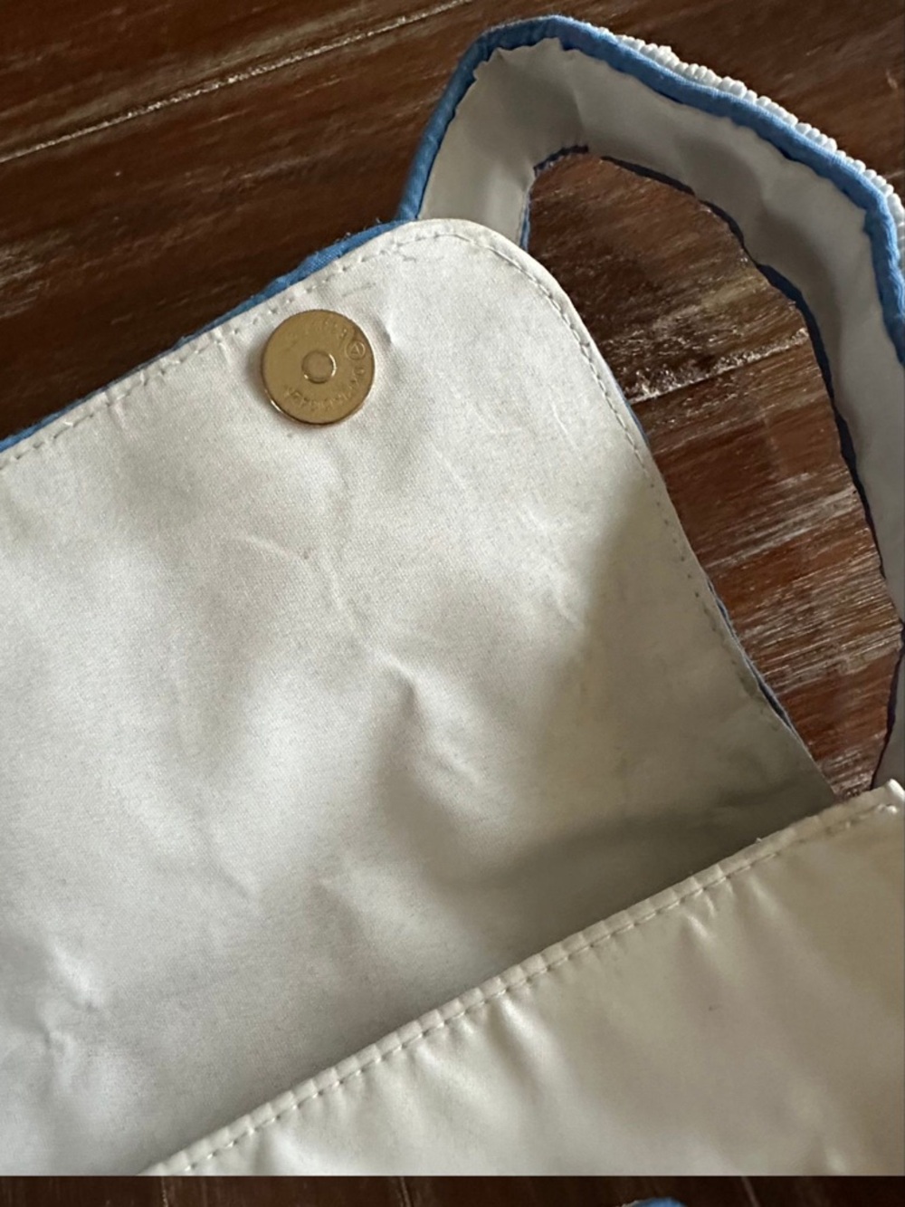 Antik Kraft White & Blue Beaded Shoulder Bag - Picture 4 of 5